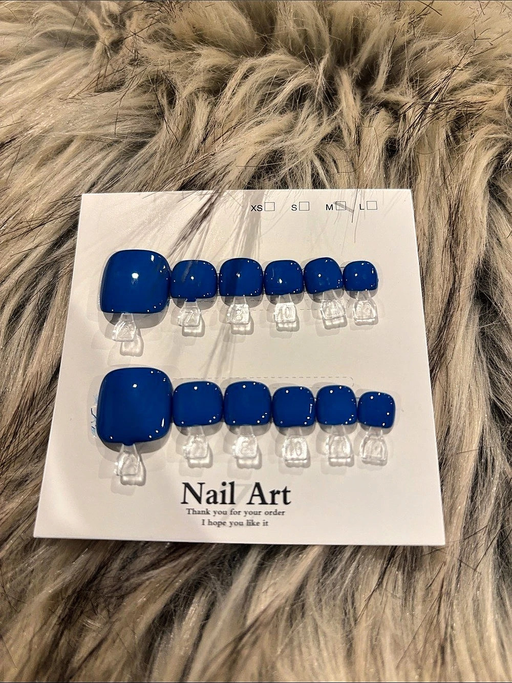Blue Press-On Nails NWT